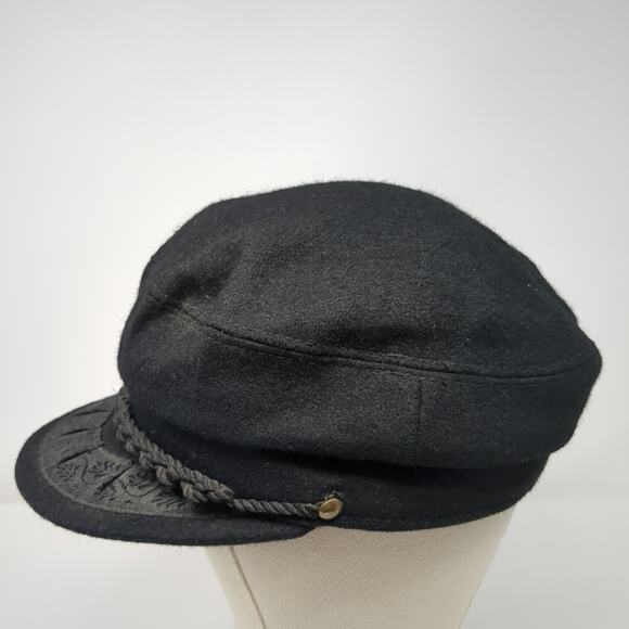 Authentic Greek Fisherman Cap Black One Size Vintage Woolen Made in Greece - Picture 3 of 8